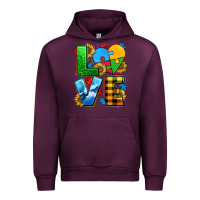 Mauve Wine love with heart sunflower Urban Hoodie - AdoDesignShop