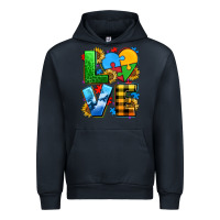 Navy love with heart sunflower Urban Hoodie - AdoDesignShop