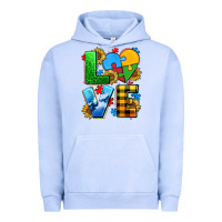 Pigment Grape Ice love with heart sunflower Urban Hoodie - AdoDesignShop