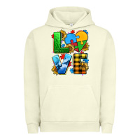 Pigment Pistachio love with heart sunflower Urban Hoodie - AdoDesignShop