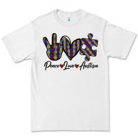 White Peace Love Autism Premium Tee - Bettercallsaul
