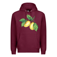 Burgundy lemons Premium Hoodie - BundleAndBundleShop
