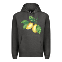 Charcoal Heather lemons Premium Hoodie - BundleAndBundleShop
