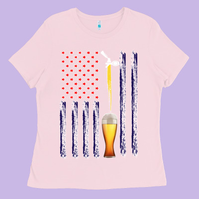 American Flag Beer Ladies Tee Designed By Bettercallsaul