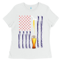 White American Flag Beer Ladies Tee - Bettercallsaul