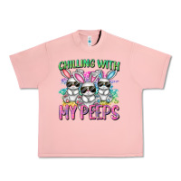 Chilling With My Peeps Easter Bunnies Cowgirl Cowg Urban Heavy Tee | Teevron