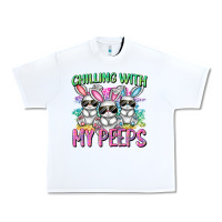 White chilling with my peeps easter bunnies cowgirl cowg Urban Heavy Tee - CowGirlArtShop