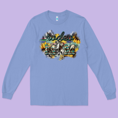 Rodeo Mom Mother's Day Long Sleeve Tee Designed By Howdyjamesfarm