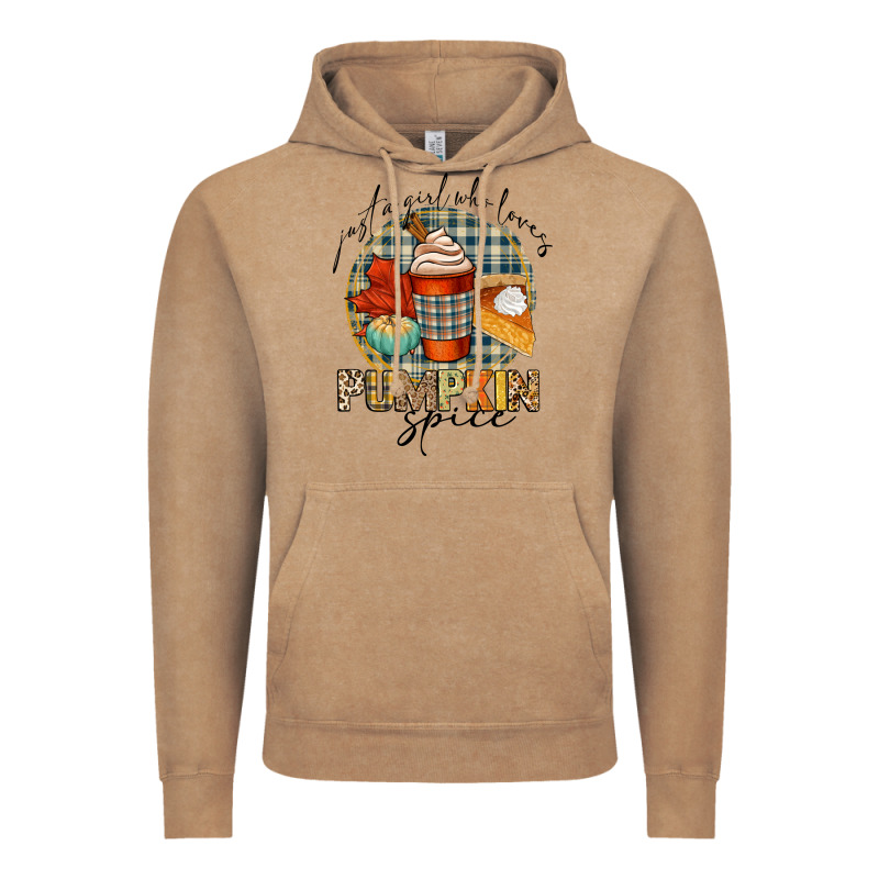 Just A Girl Who Loves Pumpkin Spice Vintage Hoodie by CowGirlArtShop | Teevron