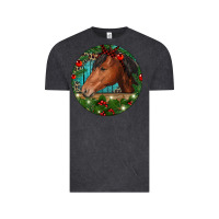 Vintage Black Western Horse Christmas Vintage Tee - RanaPortraitStore
