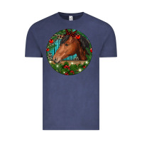 Vintage Denim Western Horse Christmas Vintage Tee - RanaPortraitStore