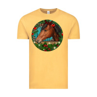 Vintage Mustard Western Horse Christmas Vintage Tee - RanaPortraitStore