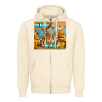 Sandshell Hello Fall Rabbit Zipper Hoodie - LillyAllenDesigns
