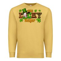 Antique Gold st patricks one lucky heifer baby cow Premium Sweatshirt - Artiststas