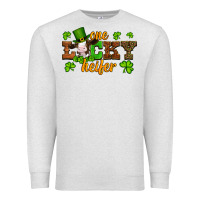 Oatmeal Heather st patricks one lucky heifer baby cow Premium Sweatshirt - Artiststas