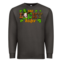 Smoke st patricks one lucky heifer baby cow Premium Sweatshirt - Artiststas