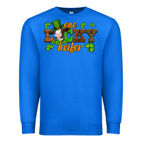 True Royal st patricks one lucky heifer baby cow Premium Sweatshirt - Artiststas