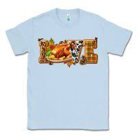 Dusty Blue Love with Turkey Classic Tee - texasbilliewilder
