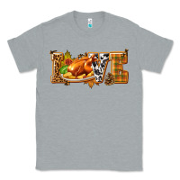Heather Grey Love with Turkey Classic Tee - texasbilliewilder