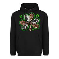 Black western st patricks day shamrocks Heavyweight Hoodie - Artiststas