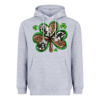 Heather Grey western st patricks day shamrocks Heavyweight Hoodie - Artiststas