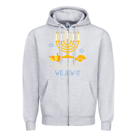 Heather Grey this is how we jew it funny jewish ugly hanukkah christmas Zipper Hoodie - minhPixels