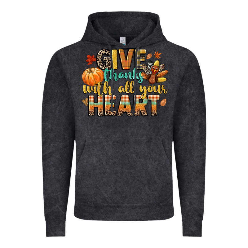Give Thanks With All Your Heart Vintage Hoodie by CowGirlArtShop | Teevron