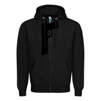 Black THE SOPRANOS GUN Zipper Hoodie - minhPixels