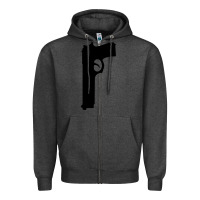 Charcoal Heather THE SOPRANOS GUN Zipper Hoodie - minhPixels
