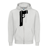 Dove Grey THE SOPRANOS GUN Zipper Hoodie - minhPixels