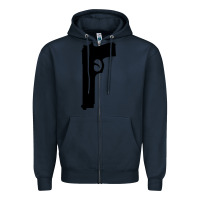 Navy THE SOPRANOS GUN Zipper Hoodie - minhPixels