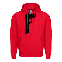 Red THE SOPRANOS GUN Zipper Hoodie - minhPixels