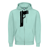 Seafoam THE SOPRANOS GUN Zipper Hoodie - minhPixels
