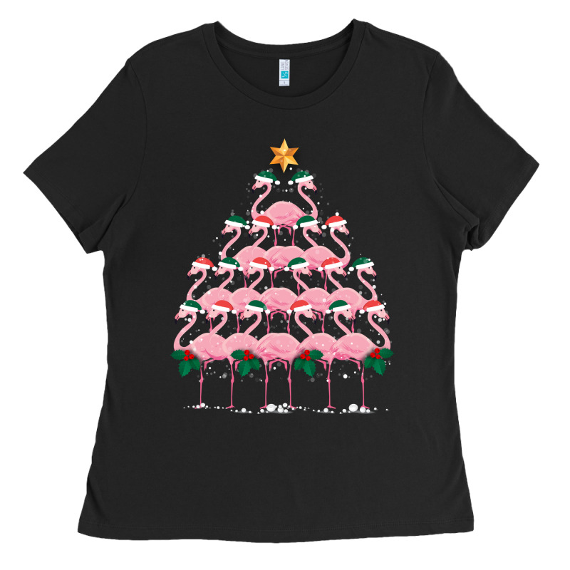 Christmas Tree Flamingo Ladies Tee by Bettercallsaul | Teevron