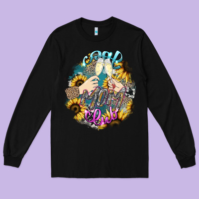 Cool Mom Club Mother's Day Long Sleeve Tee Designed By Howdyjamesfarm