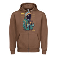Chestnut astronaut space travel retro aesthetic streetwear t shirt Zipper Hoodie - minhPixels