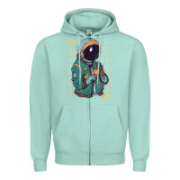 Seafoam astronaut space travel retro aesthetic streetwear t shirt Zipper Hoodie - minhPixels