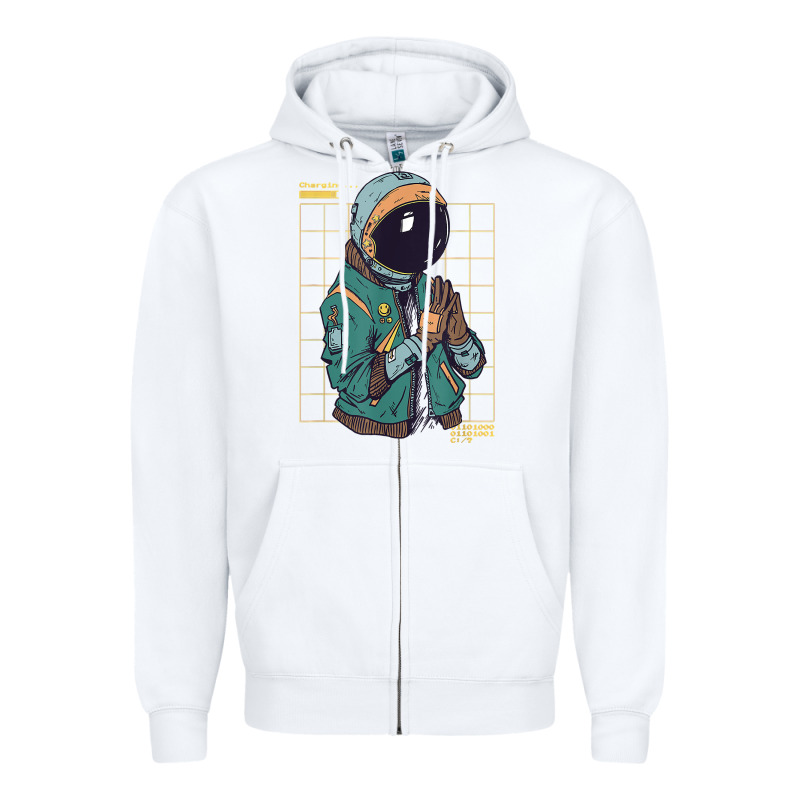 Astronaut Space Travel Retro Aesthetic Streetwear T Shirt Zipper Hoodie by minhPixels | Teevron