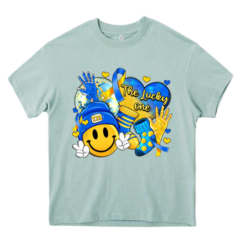 Retro Disco Ball The Lucky Few Smile Face Heavy Core Tee by Artiststas | Teevron