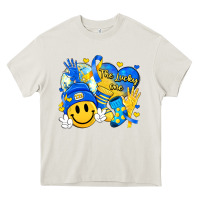 Cream retro disco ball the lucky few smile face Heavy Core Tee - Artiststas
