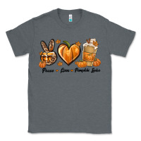 Charcoal Heather Peace Love Pumpkin Spice Classic Tee - texasbilliewilder