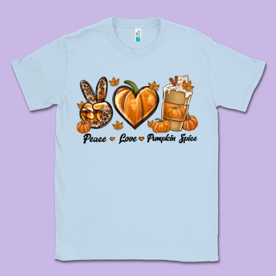 Peace Love Pumpkin Spice Classic Tee Designed By Texasbilliewilder
