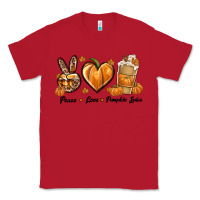 Red Peace Love Pumpkin Spice Classic Tee - texasbilliewilder