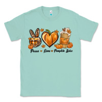 Seafoam Peace Love Pumpkin Spice Classic Tee - texasbilliewilder