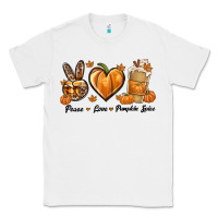 White Peace Love Pumpkin Spice Classic Tee - texasbilliewilder