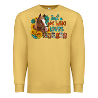 Antique Gold just a girl who loves horses Premium Sweatshirt - Artiststas