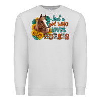 Dove Grey just a girl who loves horses Premium Sweatshirt - Artiststas