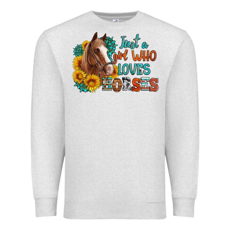 Just A Girl Who Loves Horses Premium Sweatshirt by Artiststas | Teevron