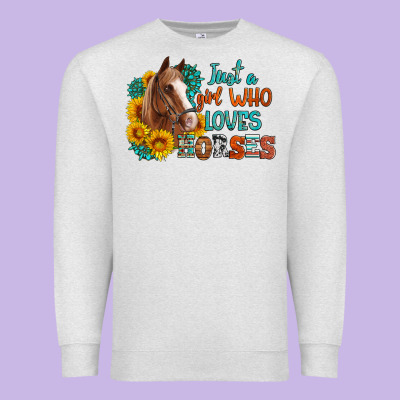 Just A Girl Who Loves Horses Premium Sweatshirt Designed By Artiststas