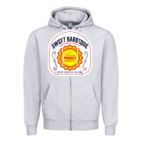 Heather Grey barbeque sauce diy costume matching couples groups halloween Zipper Hoodie - minhPixels